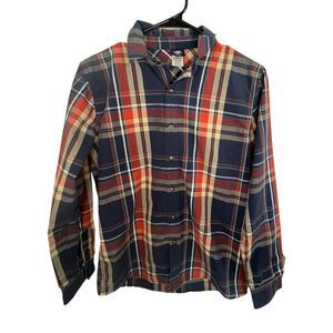 Route 66 Button Up Long Sleeve Plaid Collared Shirt